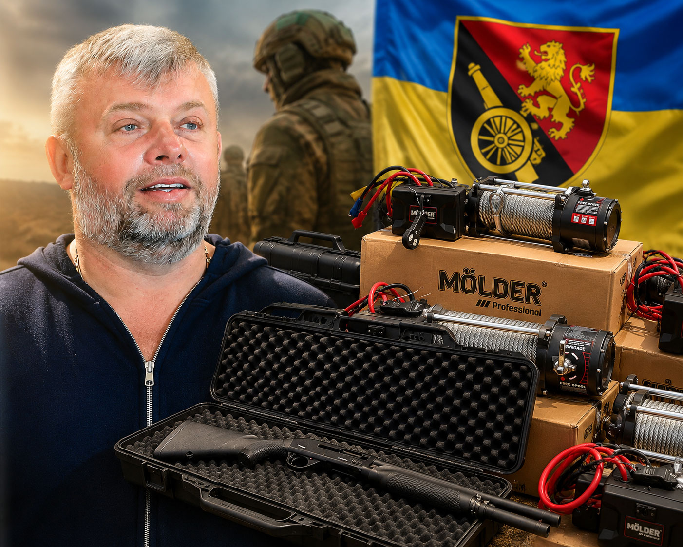 Григорій Козловський передав 45-й ОАБр сучасні антидронові рушниці та обладнання